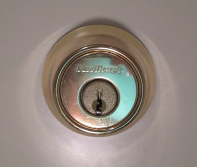 Outside part of double cylinder deadbolt